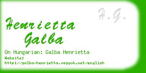 henrietta galba business card